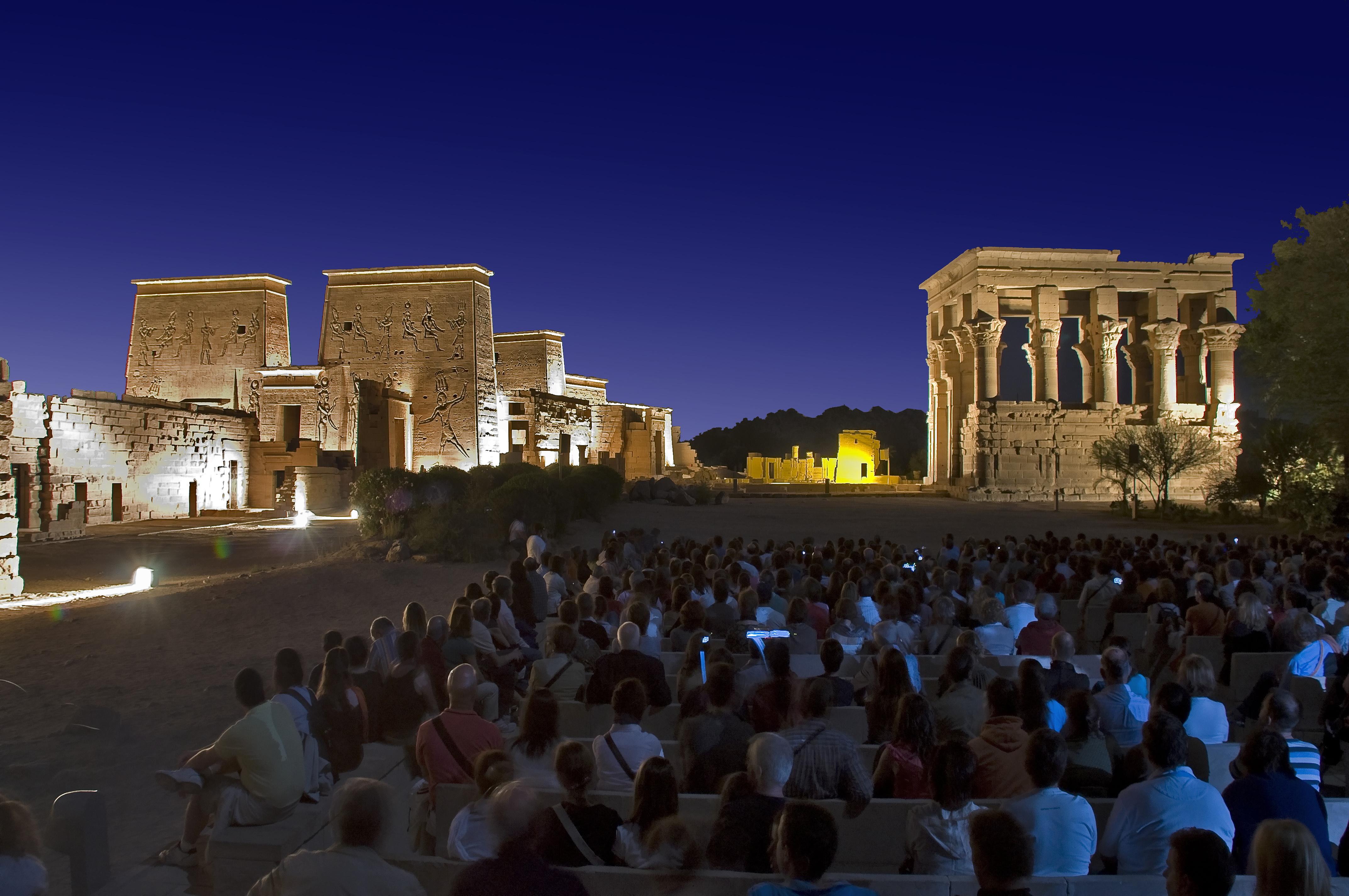 Philae tempel avond show